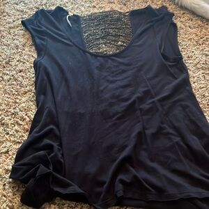 Free people top. Black size small with sparkly back